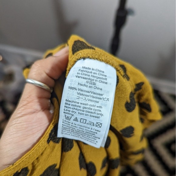 Madewell Sash-Tie Wrap Top in Painted Spots Women's Size S - Picture 6 of 6